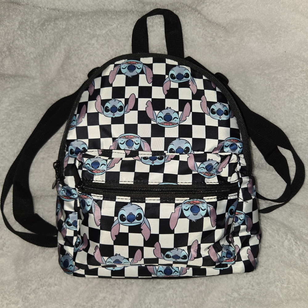 Bioworld Disney Lilo & Stitch Checkered Mini Backpack